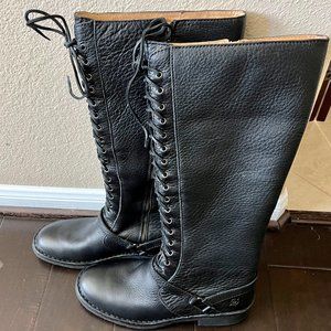 Born Women's Black Leather Knee High Boots Size
